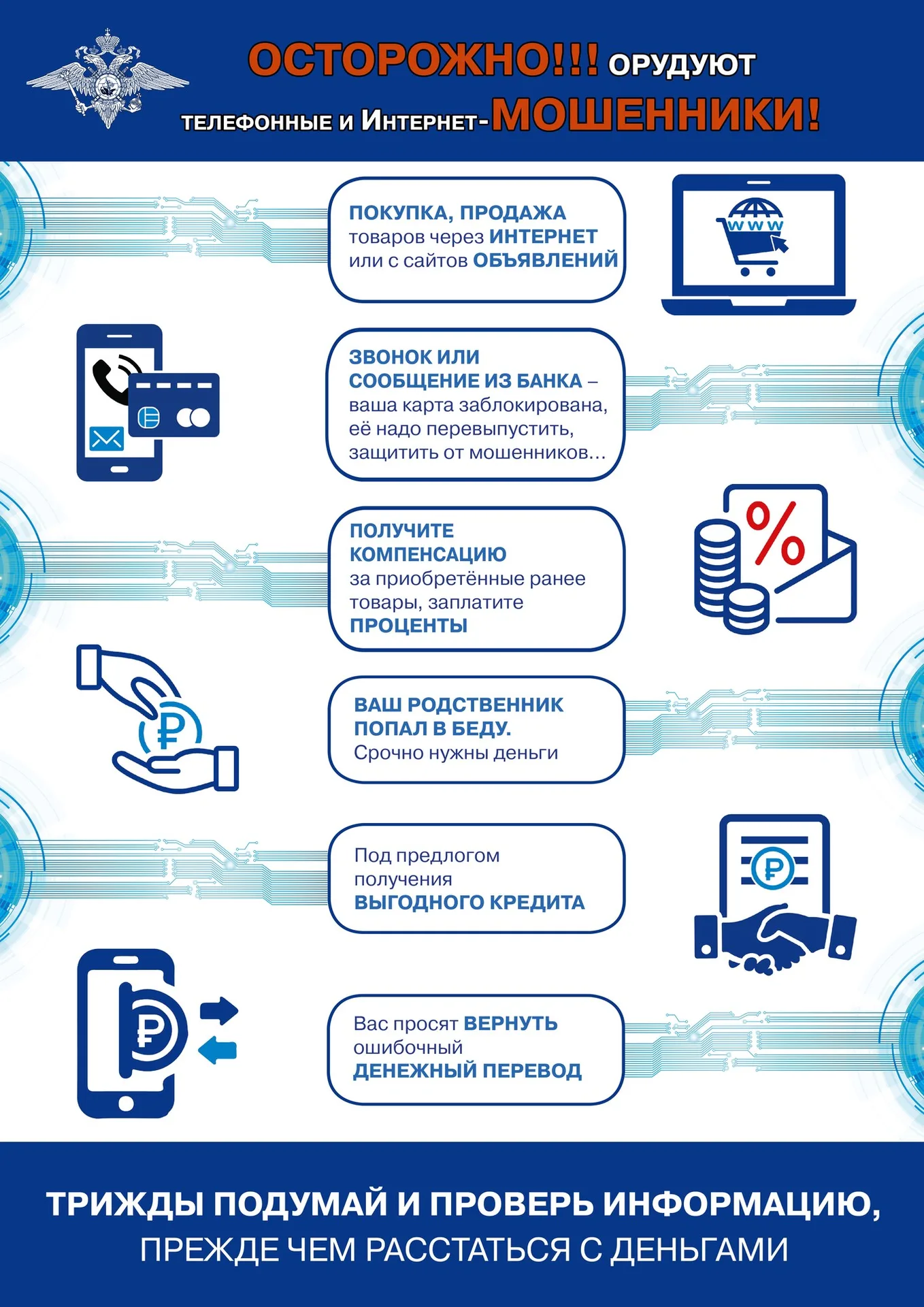 Остерегайтесь мошенников!